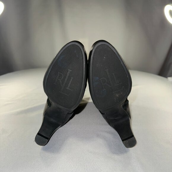 Lauren Ralph Lauren - Genuine Leather Suede Woman’s Heeled Boots Size 6M Classic - Picture 7 of 12